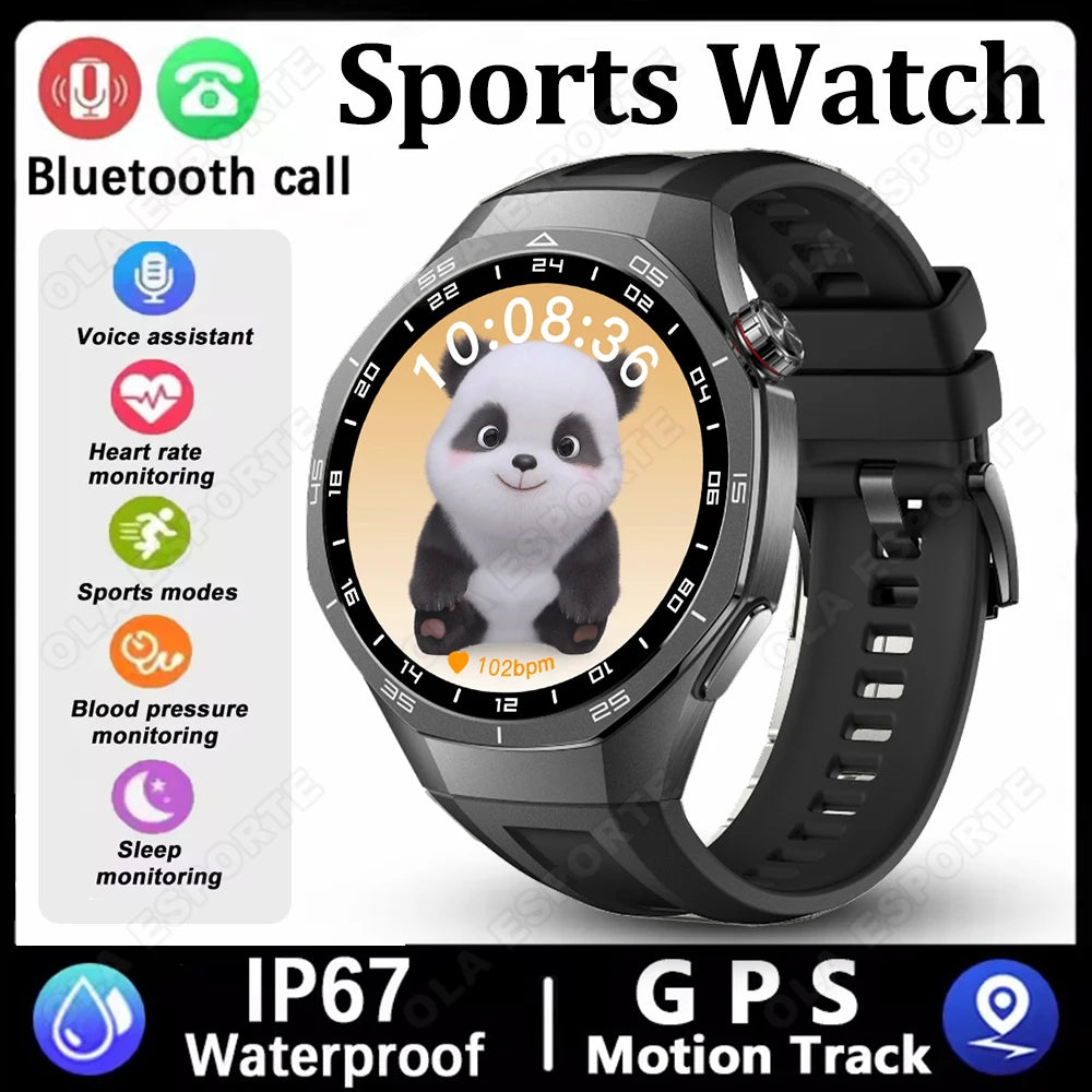 2026 New Watch5 PRO Smart Watch Men AMOLED HD Screen Sports Fitness Waterproof Watch Heart Rate Bluetooth Call Smartwatch HW12