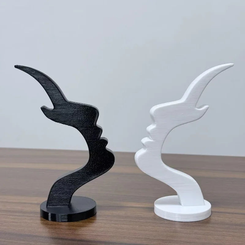 Minimalist Human Profile Eyeglass Holder 3D Printed Side Face Stand for Glasses Fun Practical Desk Line Art Decor Ornament