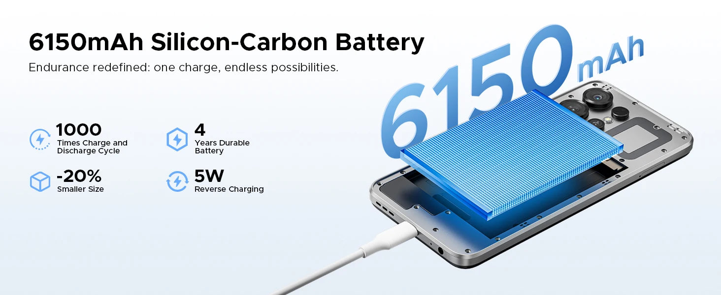 Global Version DOOGEE Note56X Pro Smartphone Gemini AI  6150mAh Battery 6.56'' Display Android 16 Mobile Phone Widevine L1 NFC