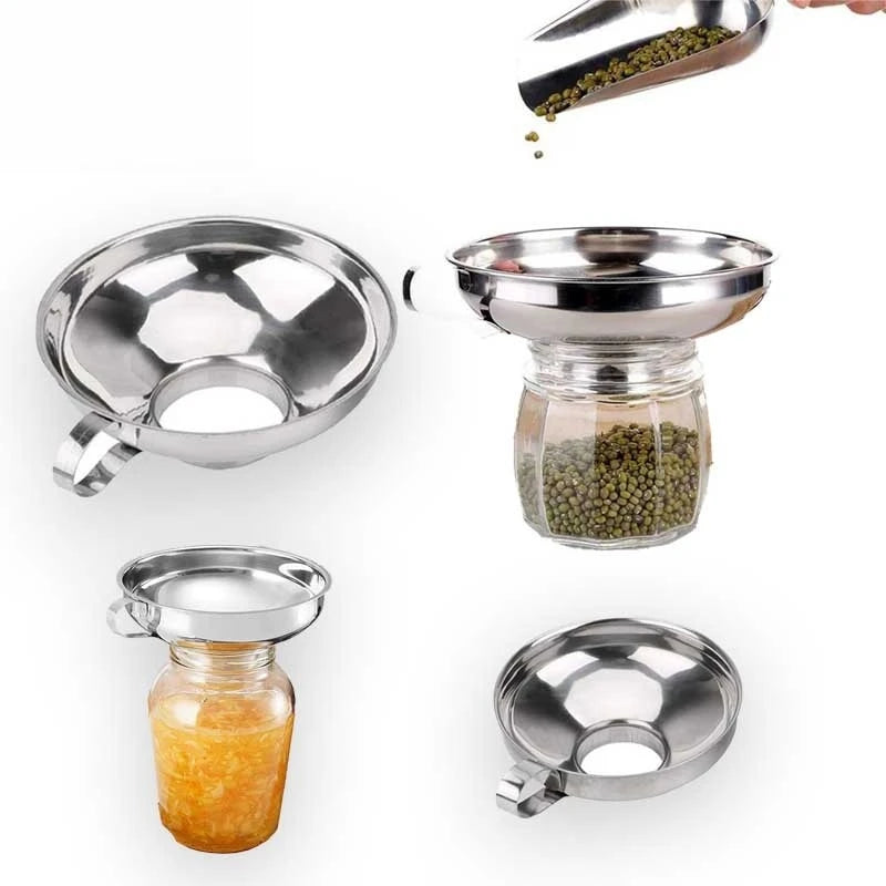 Premium Stainless Steel Kitchen Funnel Large Wide Mouth Design for Canning Jam Oil Liquid Pouring Household Use