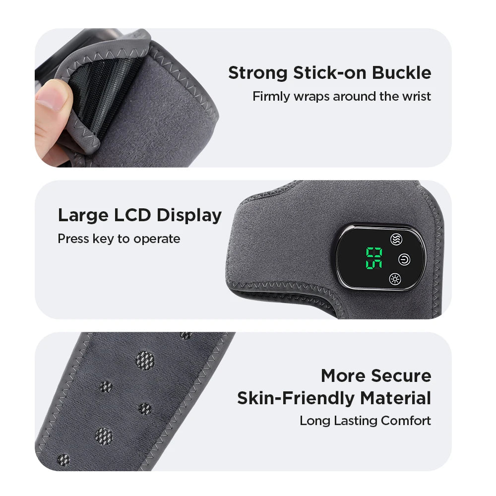 Electric Wrist Brace with Adjustable Hot Compress Vibration Massage Ankle Guard Band Carpal Tunnel Hand Foot Protection Tool