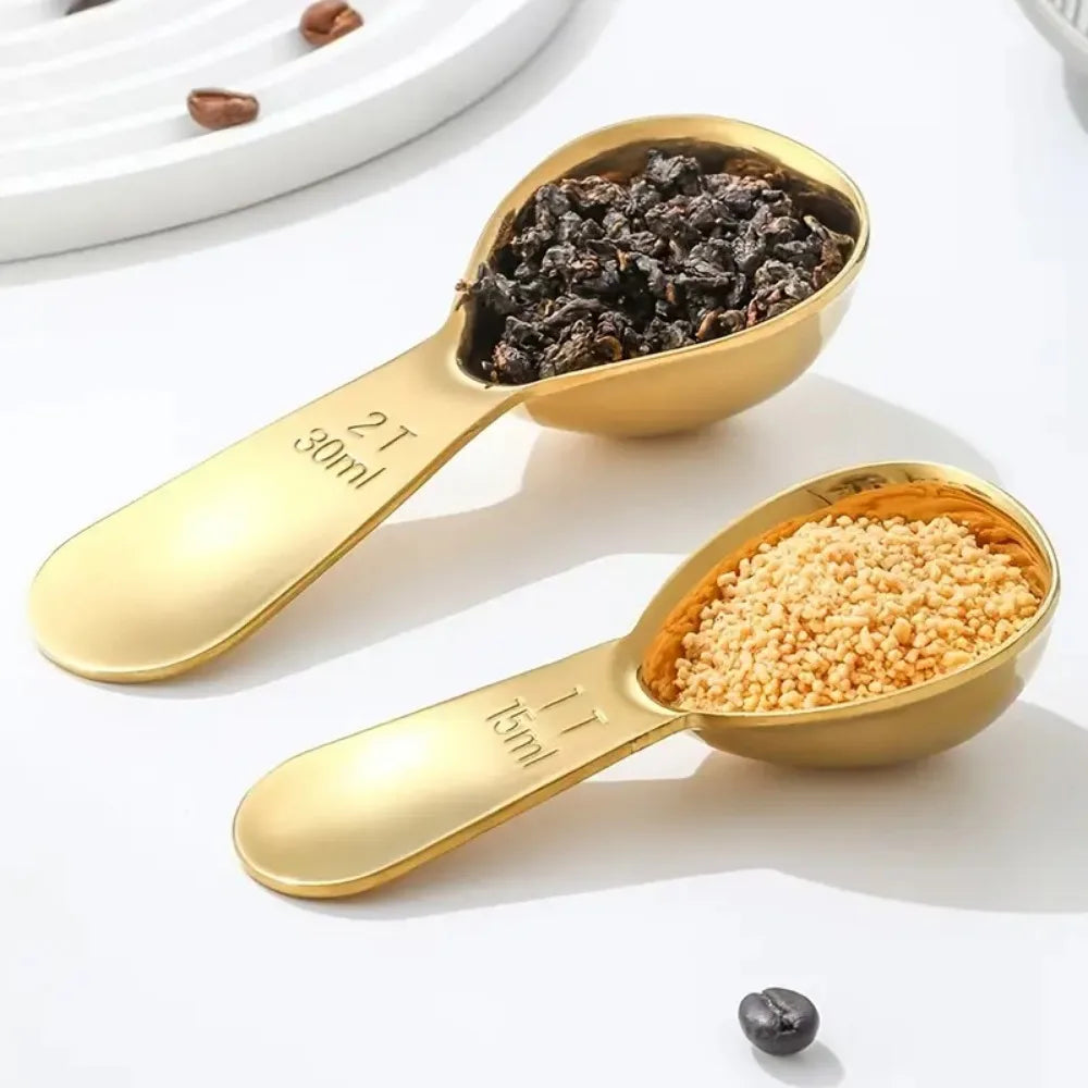 Stainless Steel Coffee Scoop, Coffee Scoops Short Handle, Tablespoon Measuring Spoons, for Coffee, Tea, Sugar, Kitchen Tool