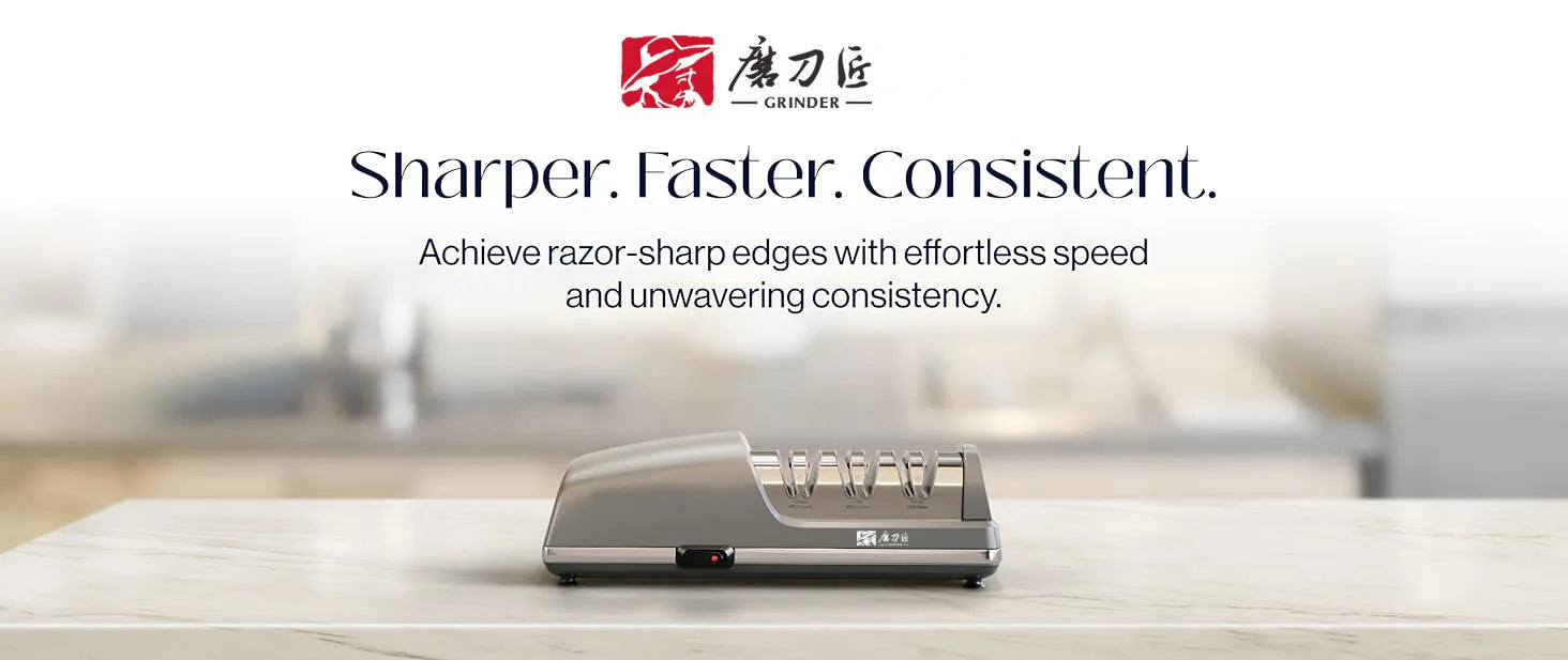 TAIDEA TG2403 Electric Knife Sharpener, 3-Stage Professional Sharpening System for Kitchen Chef and Home Use Knives