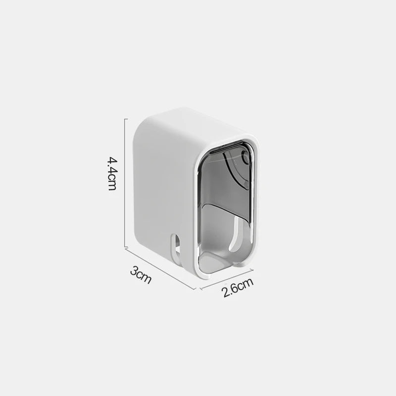 2PCS Toothbrush Holder Flip-top Wall Mounted Toothbrush Rack Dustproof Toothbrush Storage Box Bathroom Electric Toothbrush Shelf