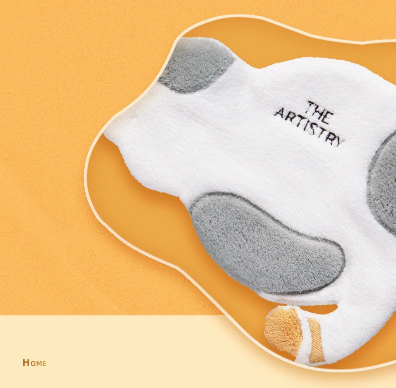 1Pcs Cute Cat Hanging Towel Kitchen Hand Towel Bathroom Soft Absorbent Handkerchief Wipe Towel Cartoon Kids Towels