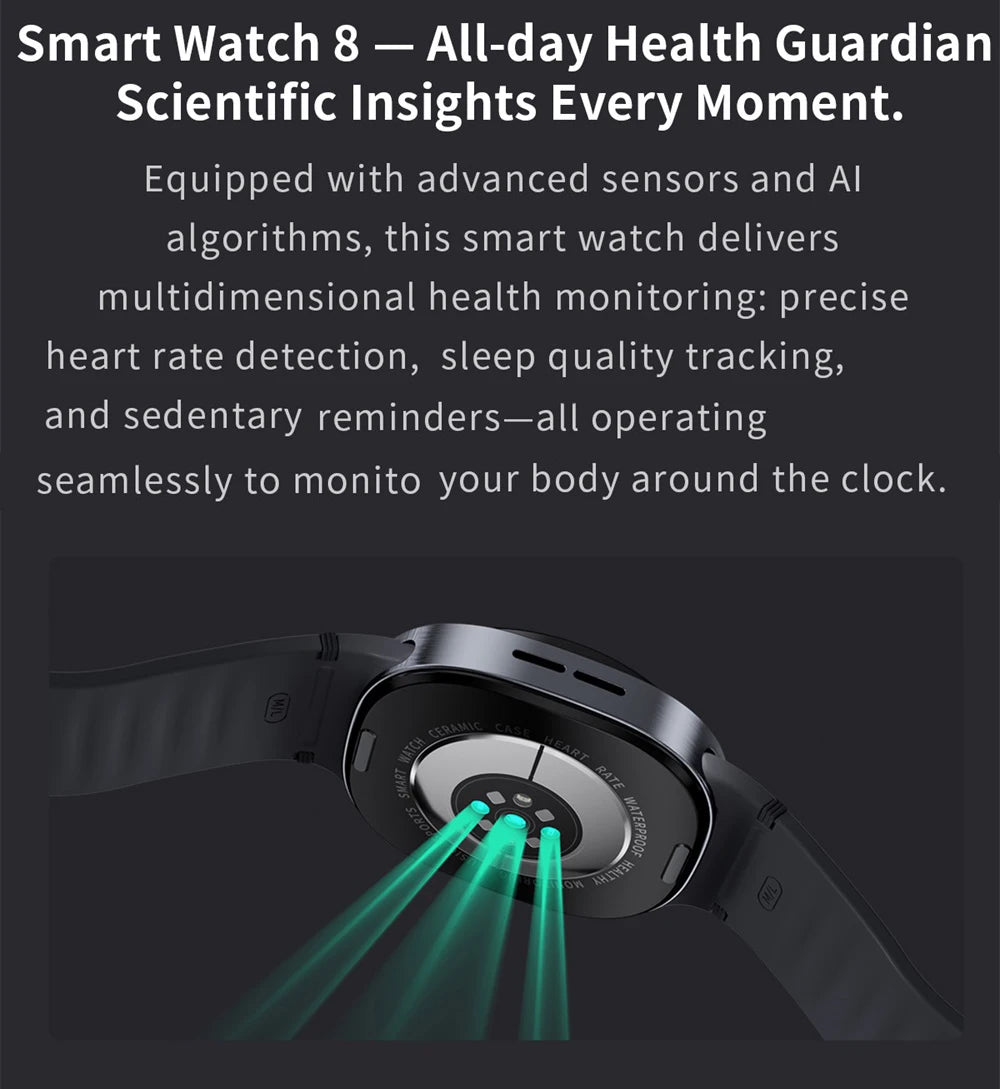 Blue Tooth Call Map Navigation Smart Watch SOS Sports Heart Rate Watches 8 Voice Assistant Smartwatch Calculator Weather Music