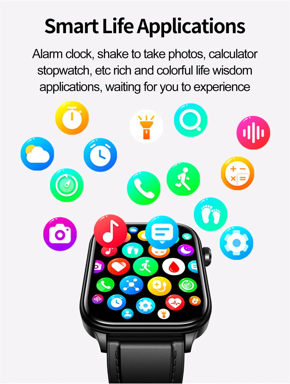2026 New ECG+PPG Health Smartwatch Men Blood Fat Uric Acid Heart Rate Blood Pressure Bluetooth Call Waterproof Smart Watch Women