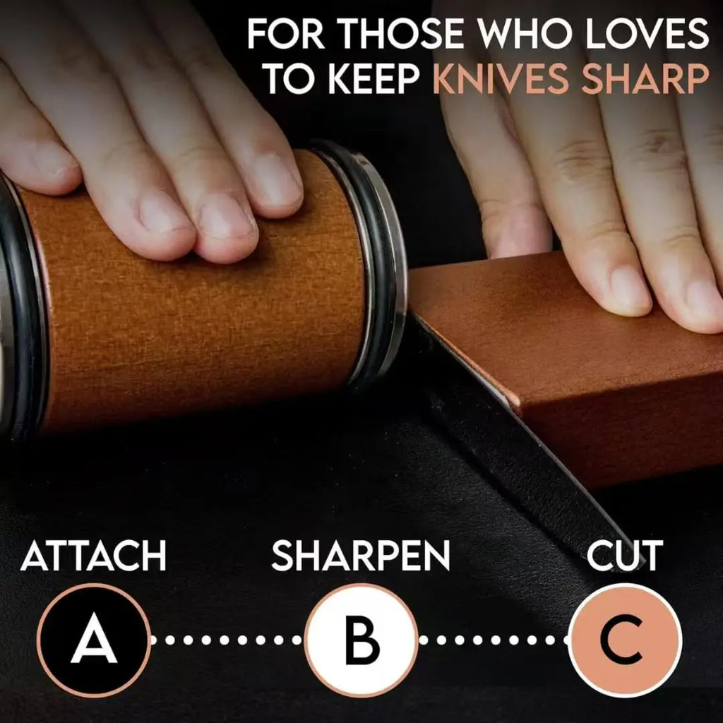 Rolling Knife Sharpener Magnetic Knife Holder Diamond Sharpening Stone Kit with 15 and 20 Degrees Angle Roller Kitchen Accessory