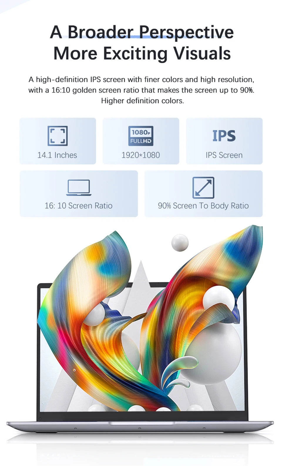 Xiaman 14.1 Inch HD Display Laptop Computer Windows 11 Pro Intel Atom A3950 Laptops Lightweight Notebook PC Office Study Computer