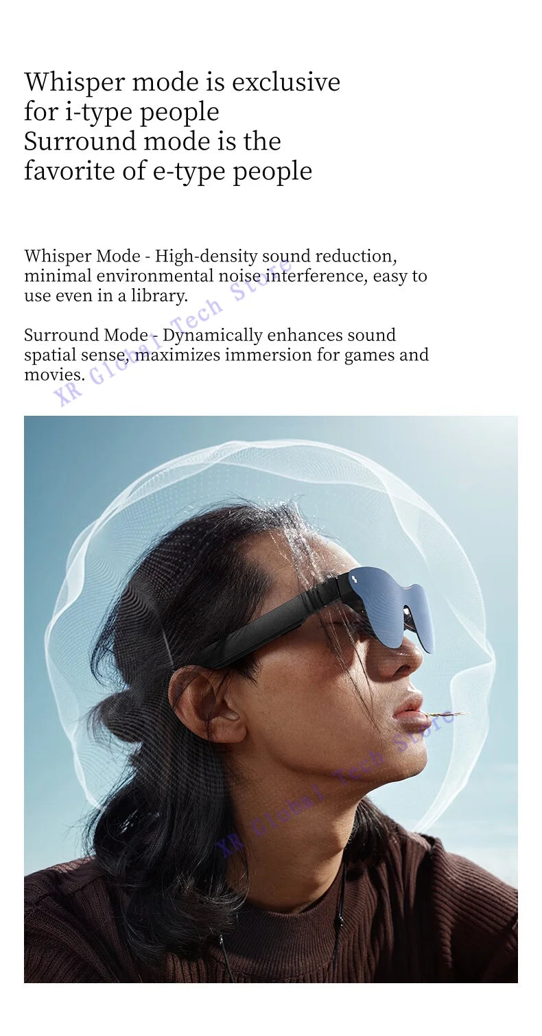 RayNeo Air 4 Pro smart AR glasses,Supports HDR10, 3840Hz, 4 speakers, 1200 nits,Micro-OLED dual-layer screen, clearer