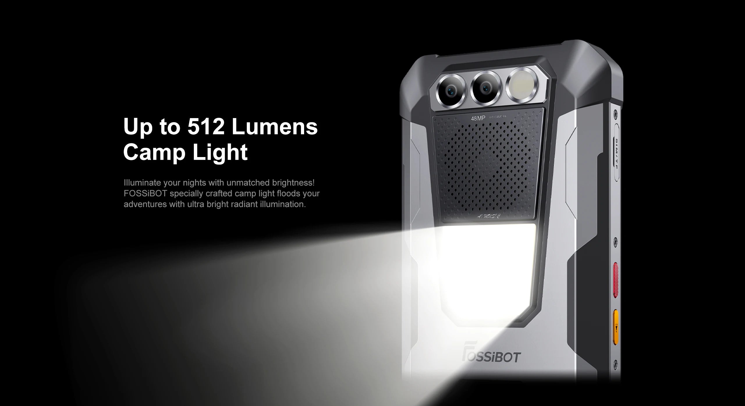 FOSSIBOT F106 PRO MTK G85 4G Android 14 15GB(8+7GB Extended) 256GB ROM Rugged Smartphone 12000mAh Battery 48MP Camera NFC