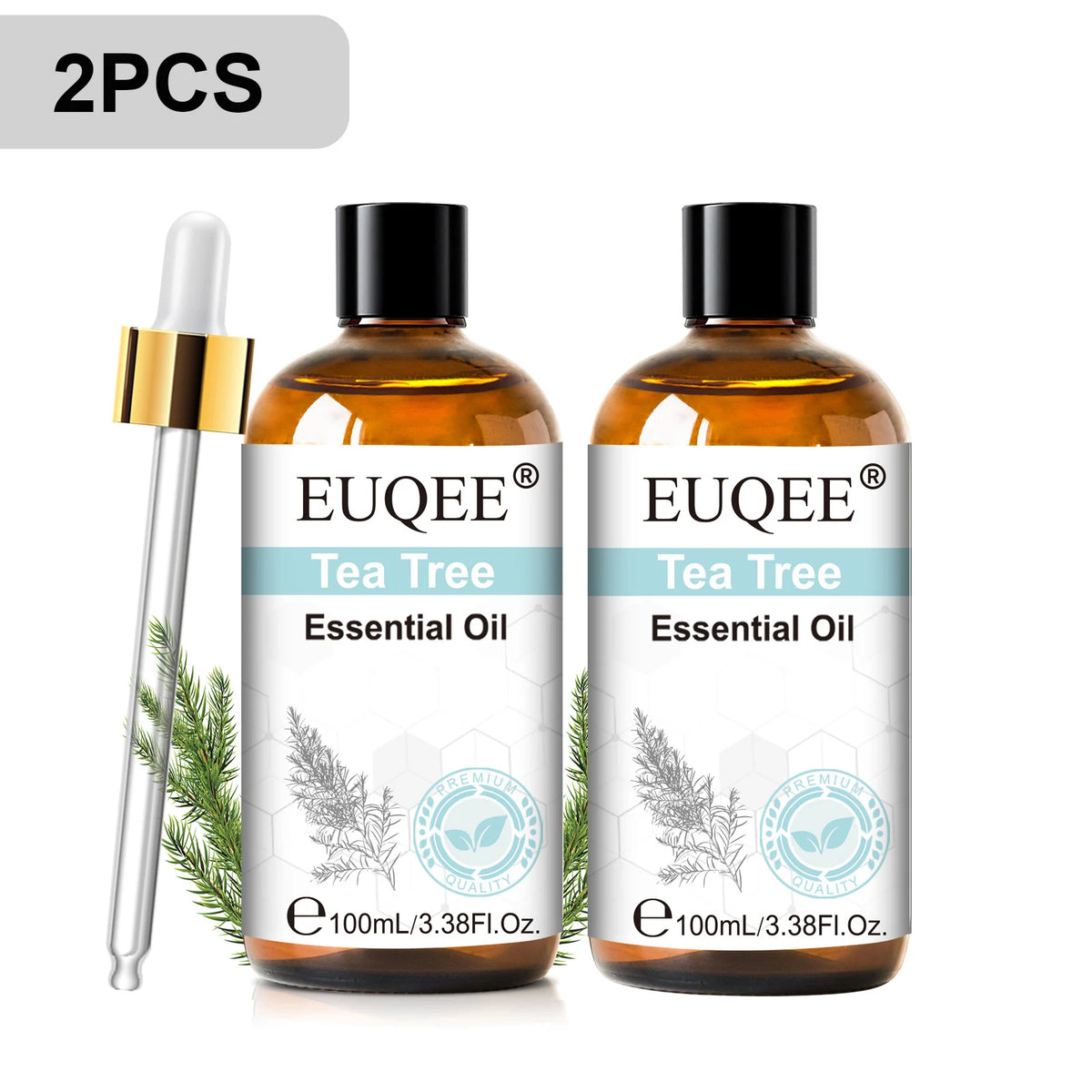 EUQEE 3.38FI.Oz. Aromatherapy Essential Oil For Reed Diffuser Humidifier-100ml Vanilla Lavender Cinnamon Lemon Essential Oils