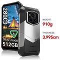 Fossibot Smartphone [F107 Pro 5G] 28000mAh 66W Rugged Mobile Phone 12GB RAM 512GB ROM Android 15 200MP+32MP NFC Dual Flashlights