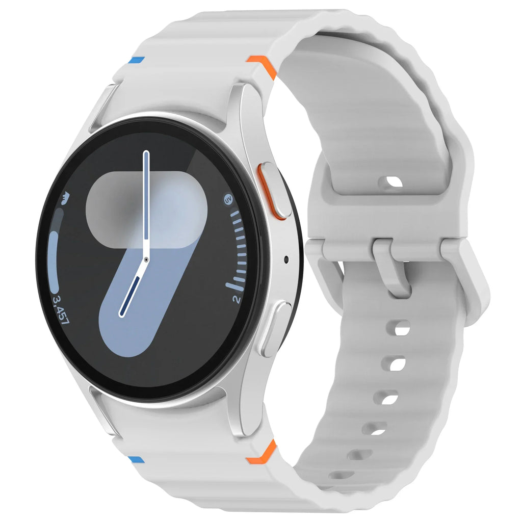 1:1 Official Silicone Strap For Samsung Galaxy Watch 7/FE/6/5/4 44mm40mm 5 Pro Bracelet Watch 6/4 Classic 47/43mm 46/42mm Correa