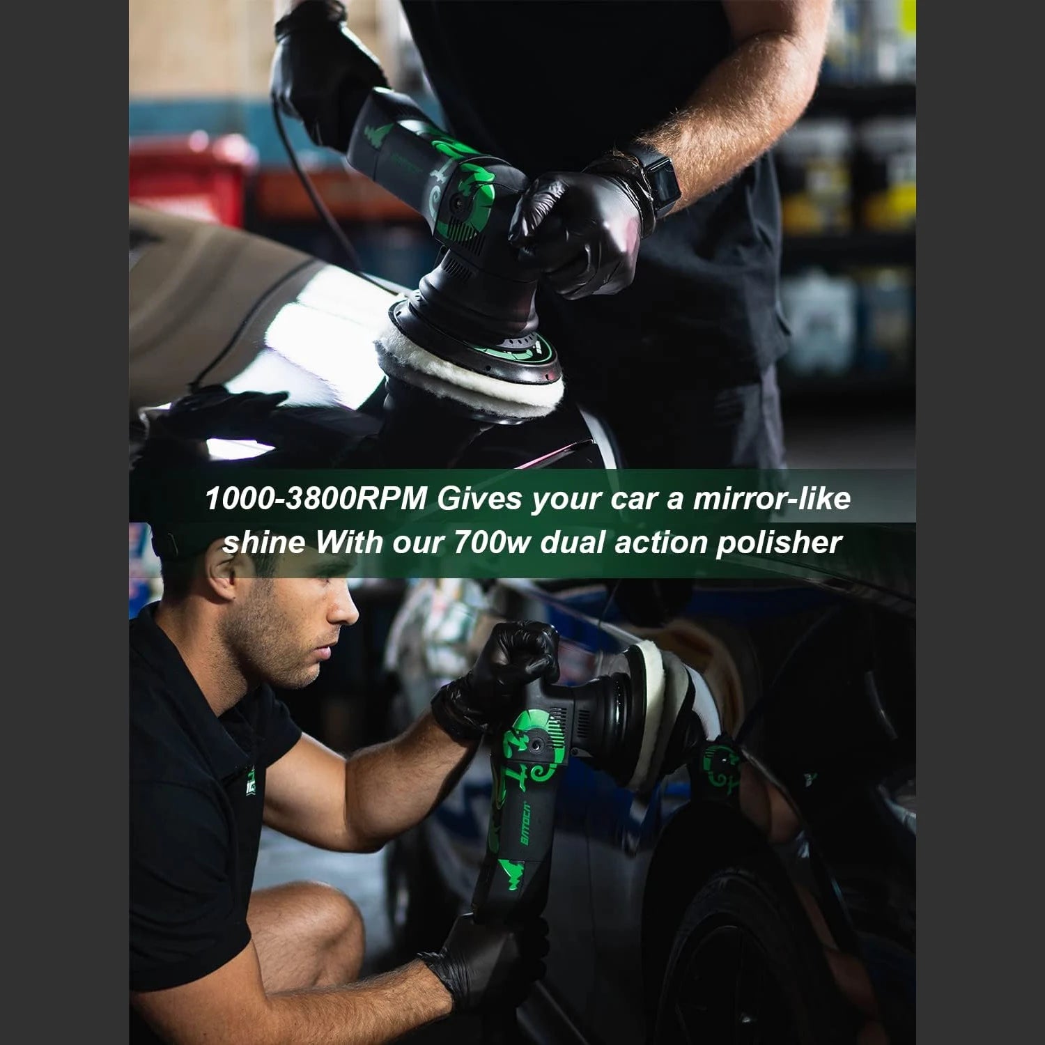 700W Car Polishing Machine DA 5inch 15mm Orbit Dual Action Auto Polisher Variable Speed Sander Buffing Waxing Machine