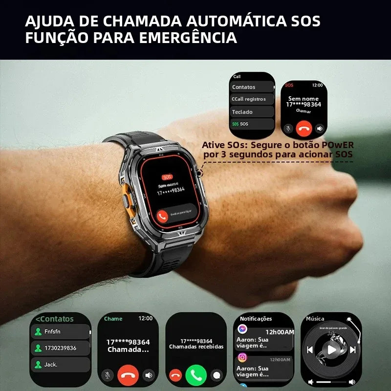 Luxury AMOLED Smartwatch Real GPS 5ATM Waterproof Smart Watch Electronic Clock Sports Wrist Digital Watches for Man Android 2026