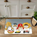 Cat Chef Kitchen Mat - Non-Slip Thick Polyester Rug for Kitchen Living Room Porch Balcony, Cute Home Decor Floor Pad