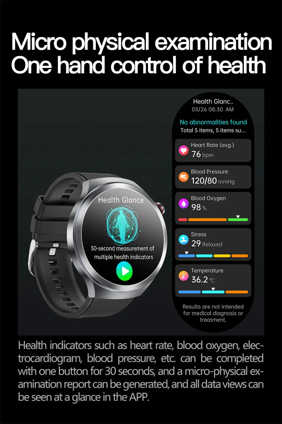 New For Health ECG+PPG Smart Watch Lipids Uric acid Blood Pressure Health watch Men NFC 100+Sport HD Bluetooth call Clock Women