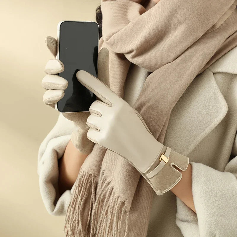 【Thick Warm】Women's Touchscreen Gloves Winter Windproof Riding Driving Gloves