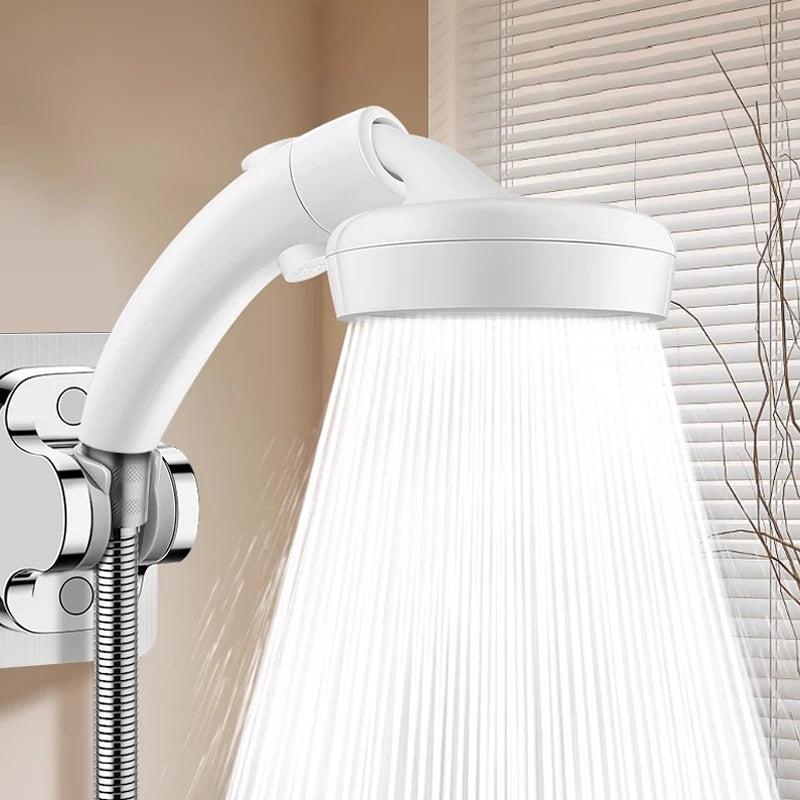 High Pressure Shower Head With One-key Stop Button Adjustable Water Saving Handheld Showerhead Universal Bathroom Spray Nozzle