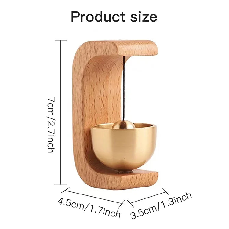 Dopamine Wind-bell Magnetic Inhalation Home Wind-bell Beech Car Into The Door To Remind The Bell Copper Bell Walnut Copper Ornam