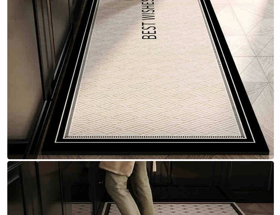 Kitchen Carpet Waterproof Oil-proof Floor Mat Pvc Leather Non-slip Foot Mats Long Strip Home Decoration Rug Alfombra De Cocina