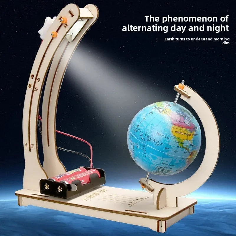 Kids Science Toys Day Night Alternation Globe Funny Teaching Aids Educational Toys DIY Technological Physics Learning Kit Toys