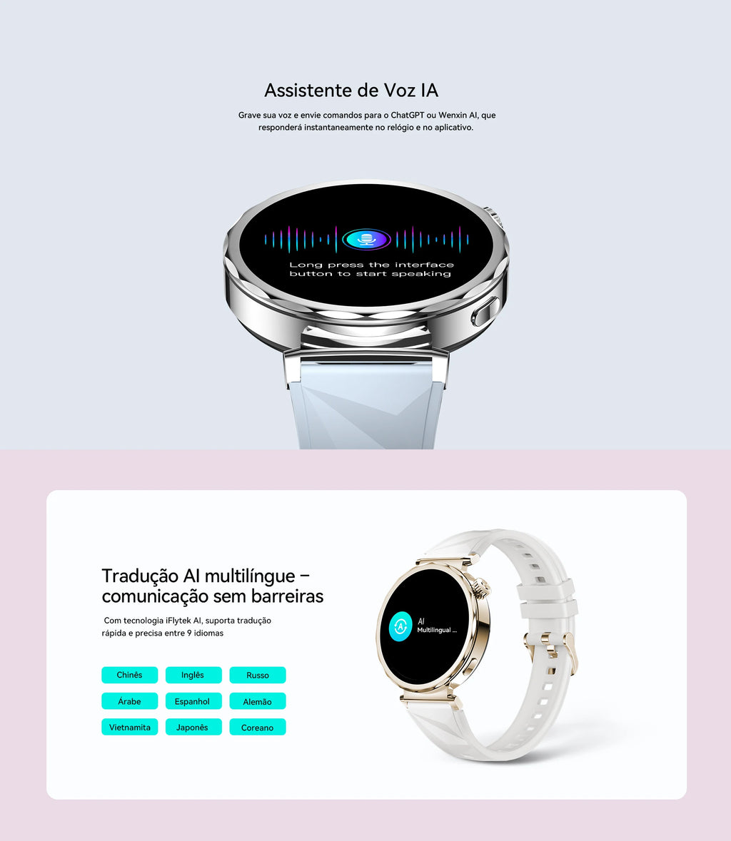 AURAIF ELLA 4: Women's Smart Watch with Multiple Sports Modes, Bluetooth Calls and Customizable Dials