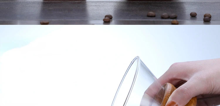 Hand Glass Coffee Kettle with Stainless Steel Filter Drip Brewing Hot Brewer Coffee Pot Dripper Barista Pour Over Coffee Maker