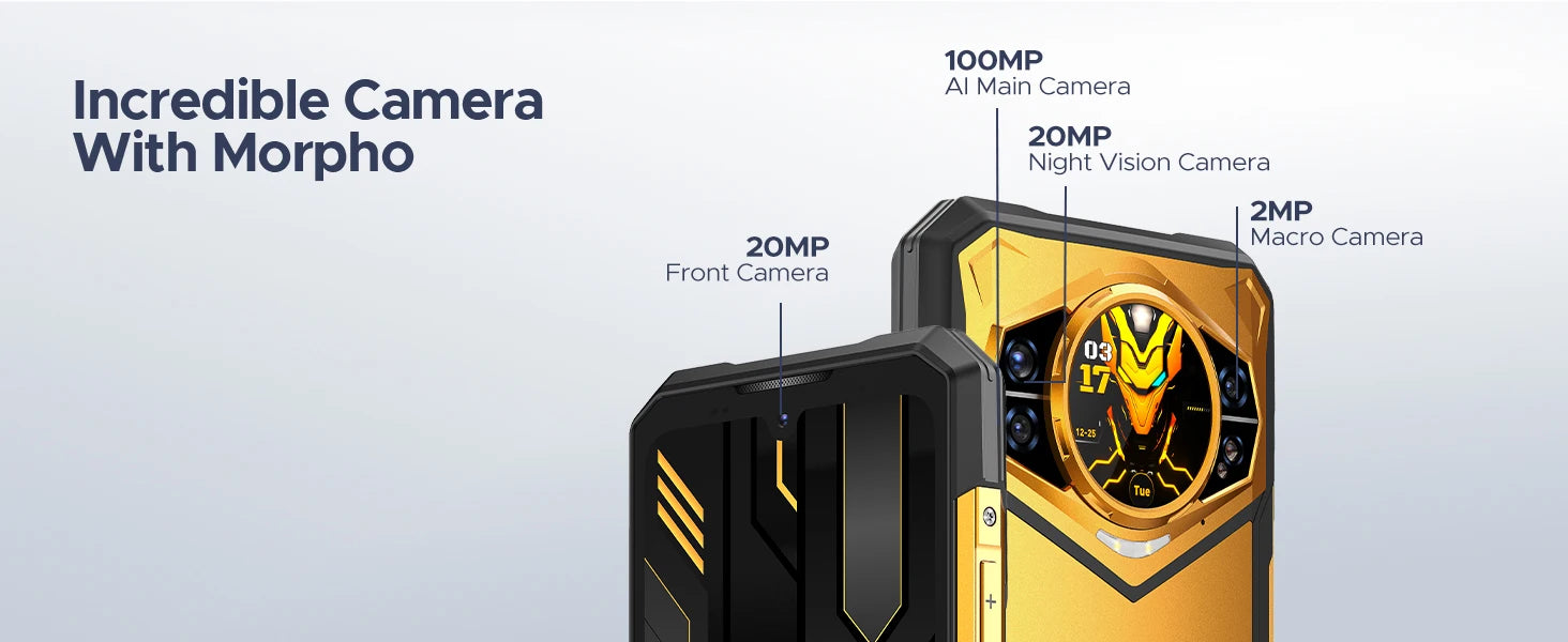 DOOGEE S200 X 5G Rugged Phone 6.72" 120Hz Dimensity 7050 12GB+512GB AI Triple Camera 10100mAh Battery NFC 5g Smartphone