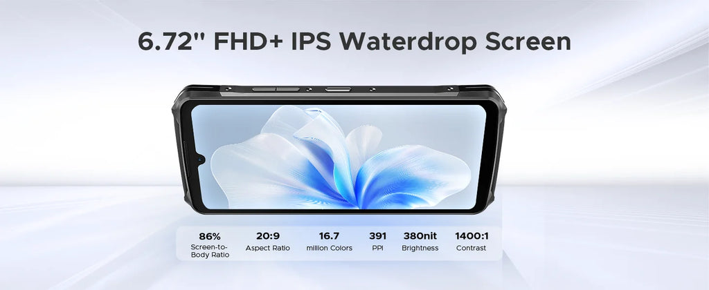 DOOGEE S119 Rugged Phone 1.32" Rear Display 6.72" 32GB(8+24) 512GB 100MP Main Camera 10200mAh Large Battery NFC Cellphone
