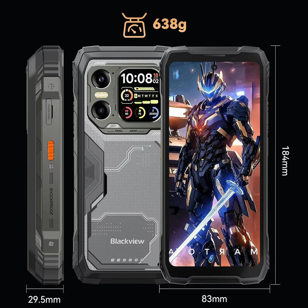 [Ship From UK]Blackview 48GB + 512GB Smartphone 20000mAh 55W [XPLORE 1] 6.78'' 2.4K + 2.01'' Dual Display 5G Rugged Mobile Phone