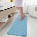 Olanly Memory Foam Mats For Bathroom Highly Absorbent Non-slip Bath Rugs Super Soft Comfort Carpet  Machine Washable Shower Mats