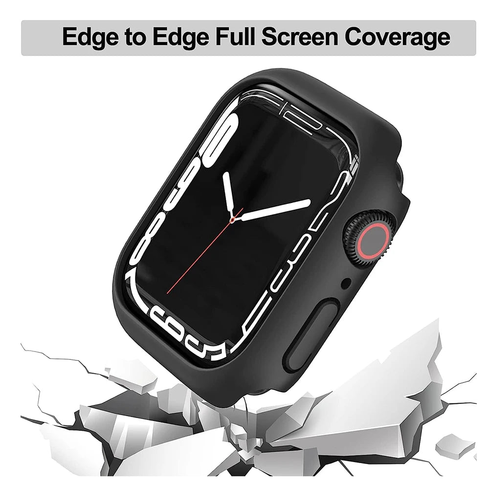 Tempered Glass+Case for Apple Watch Ultra 3 2 49 45 41 40 44 42 46mm PC Bumper Protector cover For iWatch 11 10 SE 9 8 7 6 5