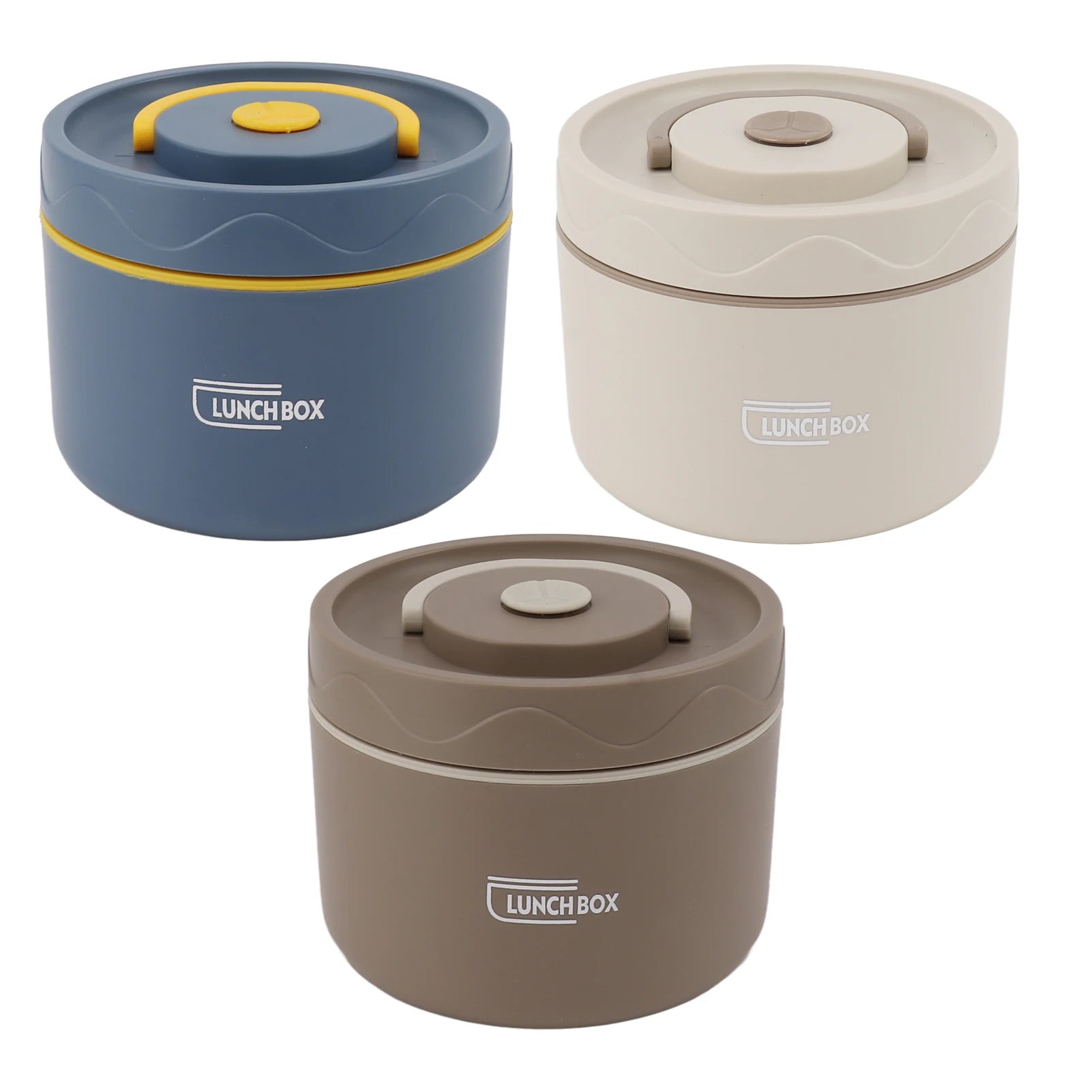 550ml Stainless Steel Insulated Bento Lunch Box Stackable 2 Tier Round Bento Lunch Box Stainless Steel Leakproof Food Container