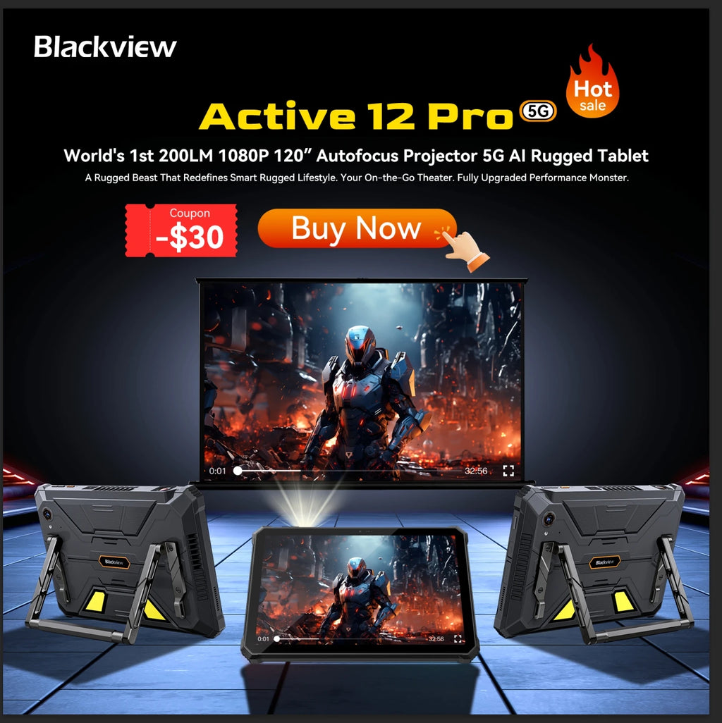 Blackview OSCAL PILOT 1 Rugged Phone 6.67" 90Hz IPS Display 6GB+256GB Android 14 Outdoor Smartphone with LED Flashlight GPS/NPC