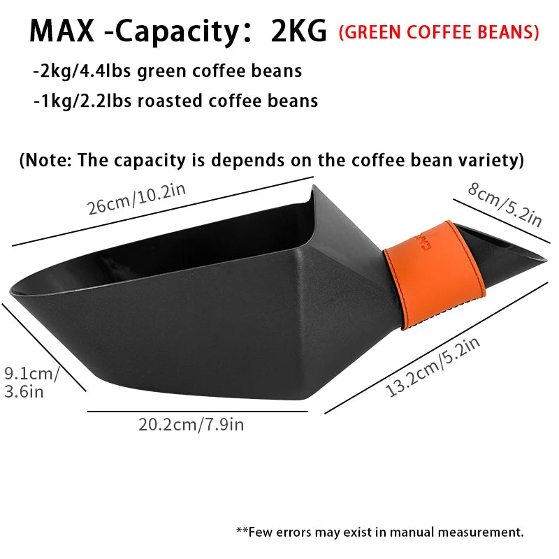 CAFEMASY Kitchen Accessories Large Container Shovel For Coffee Bean Flour Ice Cubes Capacity Measuring Tool Scoops 500g 1kg 2kg