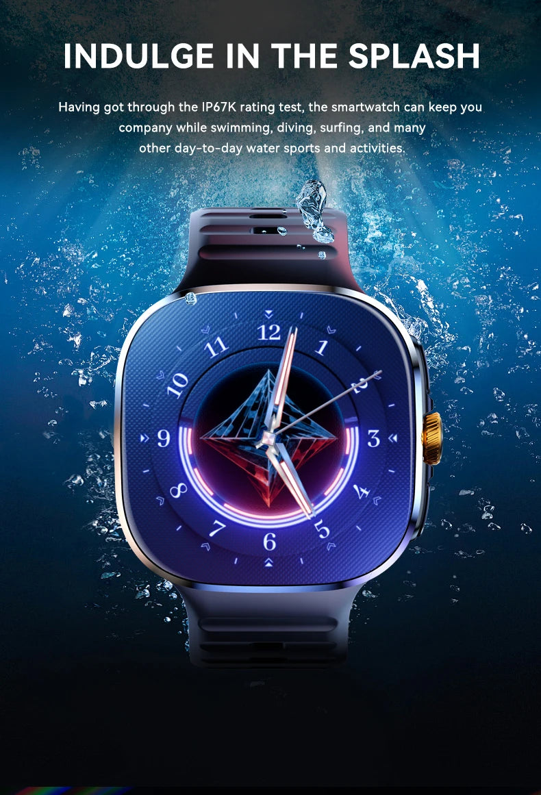 M99 Smart Watch Men's Watch SIM card 4G Android Google Play 2.4 inches 480*480  Amoled 32gG Memory GPS WIFI SmartWatches