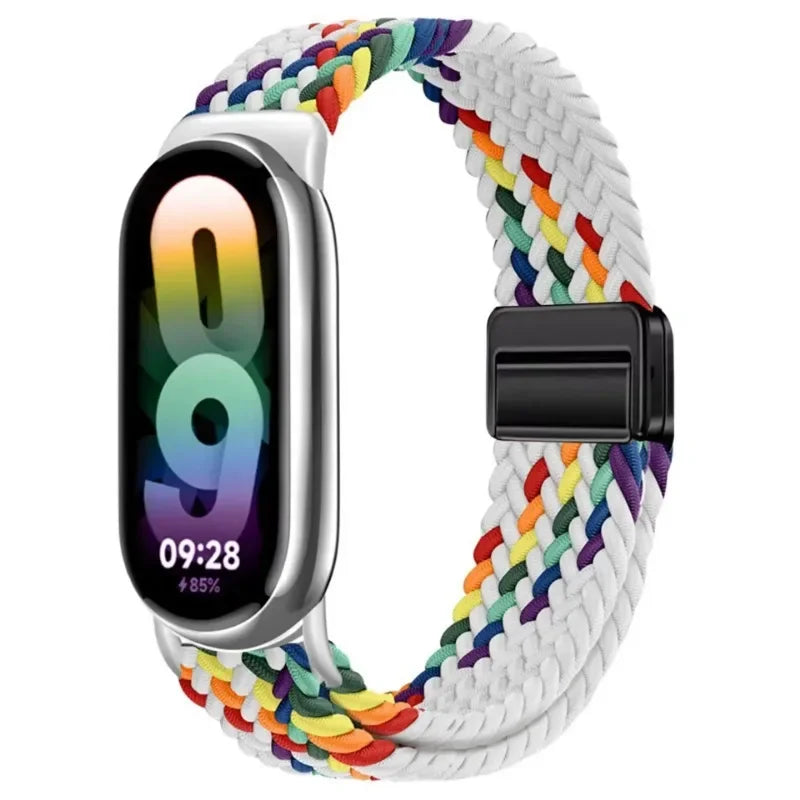 Adjustable Nylon Strap for Xiaomi Mi Band 10/9 Magnetic clasp bracelet Accessories for Xiaomi Mi Band 8/mi 9/10 Smart Watch Belt