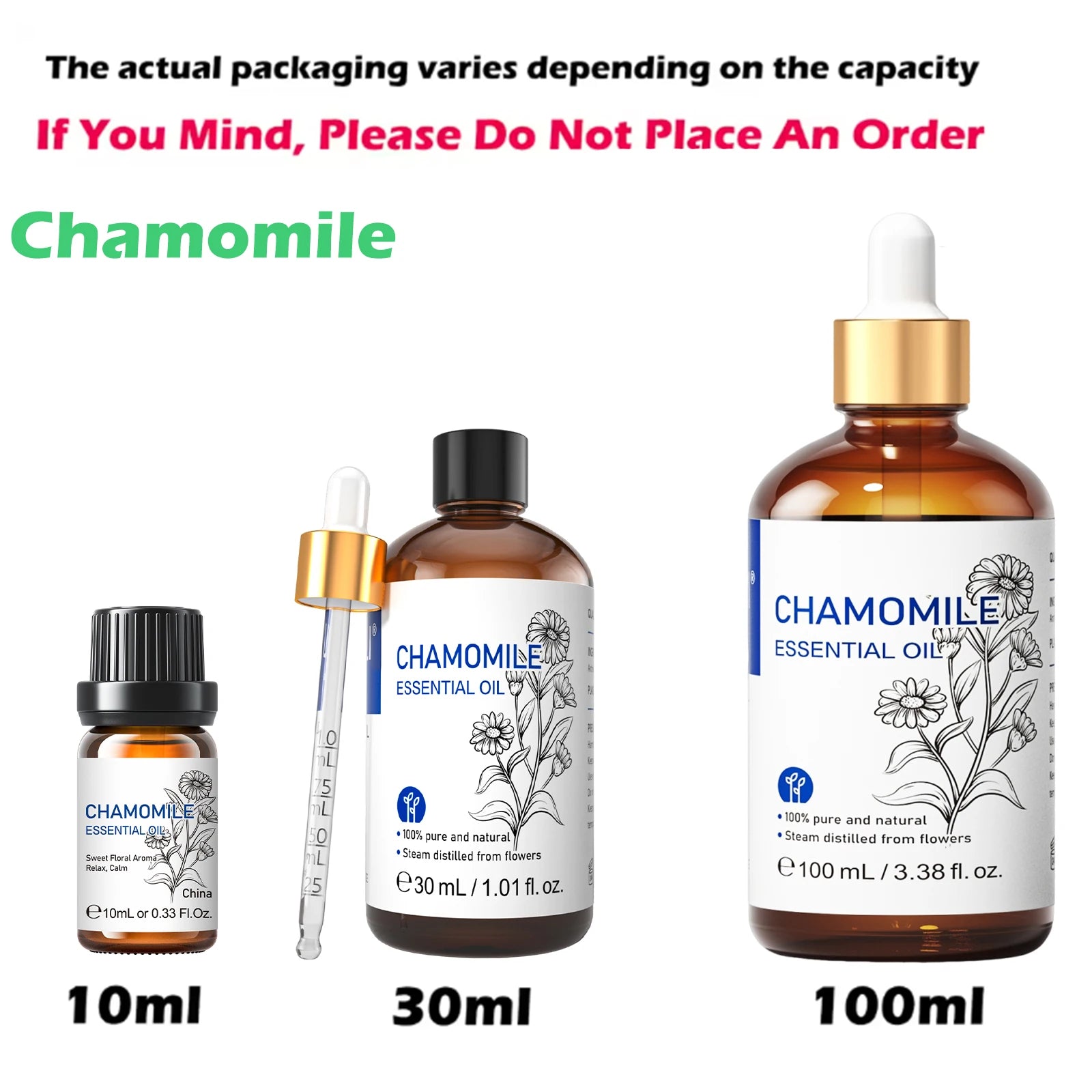 HIQILI 10ml/30ml/100ml Essential Oil With Dropper, Lemongrass/Basil/Rosemary/Camphor Tree/Oriole/Neroli，Diffuser/Humidifier