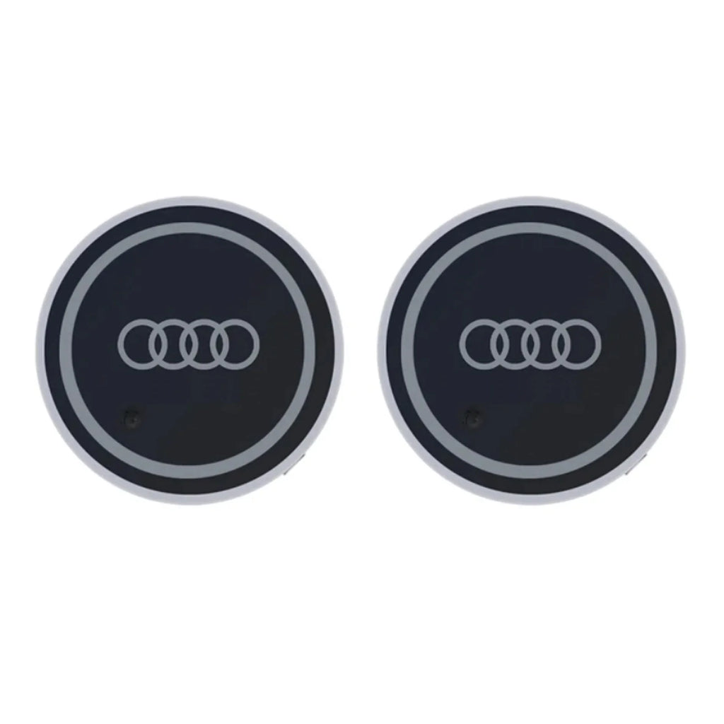 7 Color LED Car Cup Holder Light Luminous Coaster Water Cup Pad For Audi Sline A3 A4 A5 A6 A7 A8 Q3 Q5 Q7 S3 S4 S5 S6 S7 B6 B7