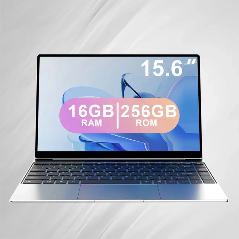 New 15.6" Ultra Slim Laptop Intel N3700 Win11 Pro 16GB RAM 2TB SSD 1080P Display Gaming Office Notebook