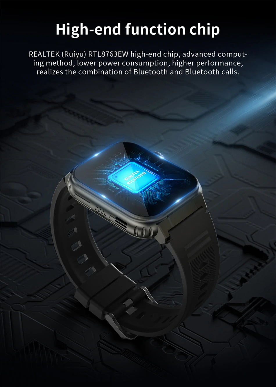 LIGE 600mAh high-Capacity Smart Watch Ultra Watch Men Bluetooth Call TWS Local Music Smartwatch Sport IP68 Waterproof Watches