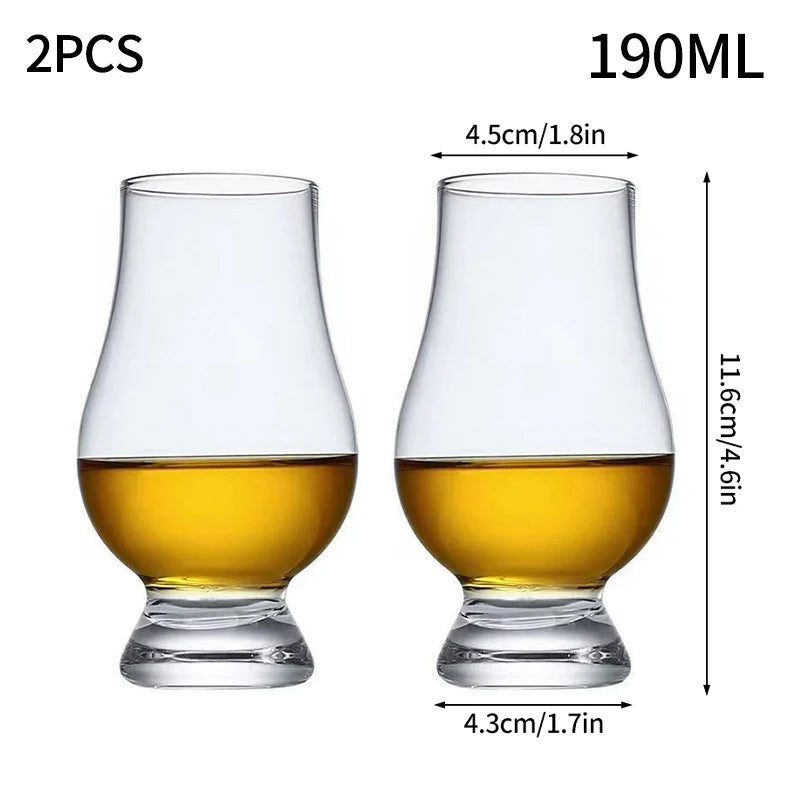 1/2/4/6Pcs Whiskey Glass Cups Scotch Liquor Barware Beer Spirits Wine Glass XO Whiskey Crystal Glass Cup Scotch Liquor Wine Cup
