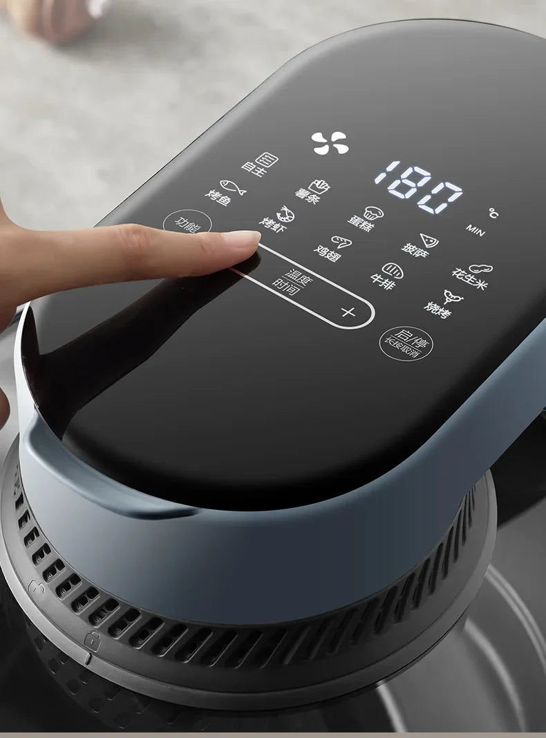 Visible 5L Large Capacity Air Fryer: Intelligent Household Oil-Free Steam Fryer.