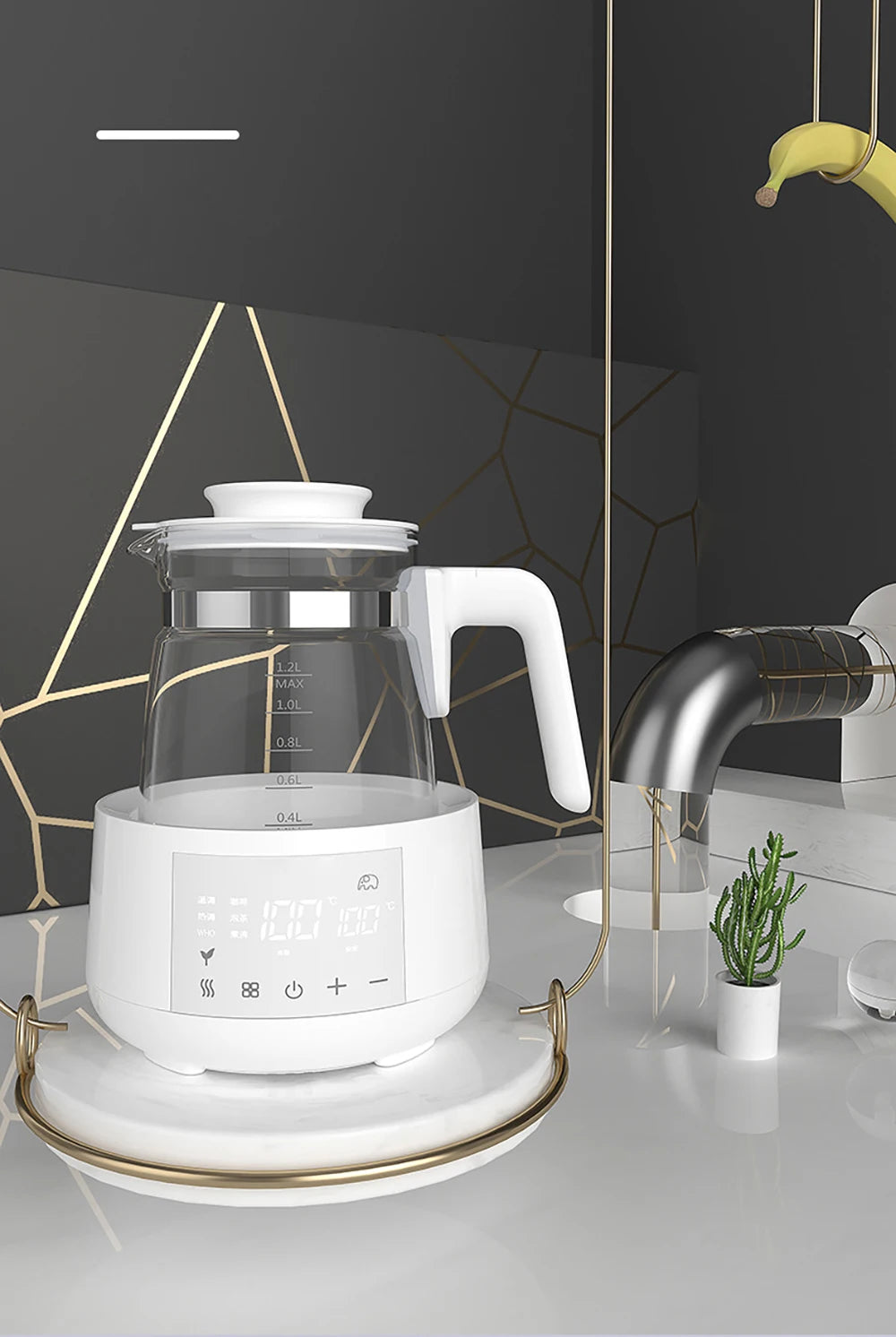 1.2L Electric Water Kettle Infant Thermostatic Milk Regulator Baby Kettle Keep Warm 24 Hours Smart Insulation Pot Milk Warmer
