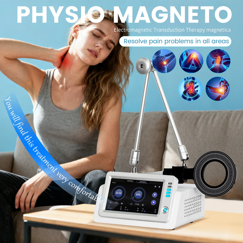 New Upgrade Physio Magneto Electromagnetic Transduction Therapy Machine for Pain Relief & Body Rehabilitation Clinic Use