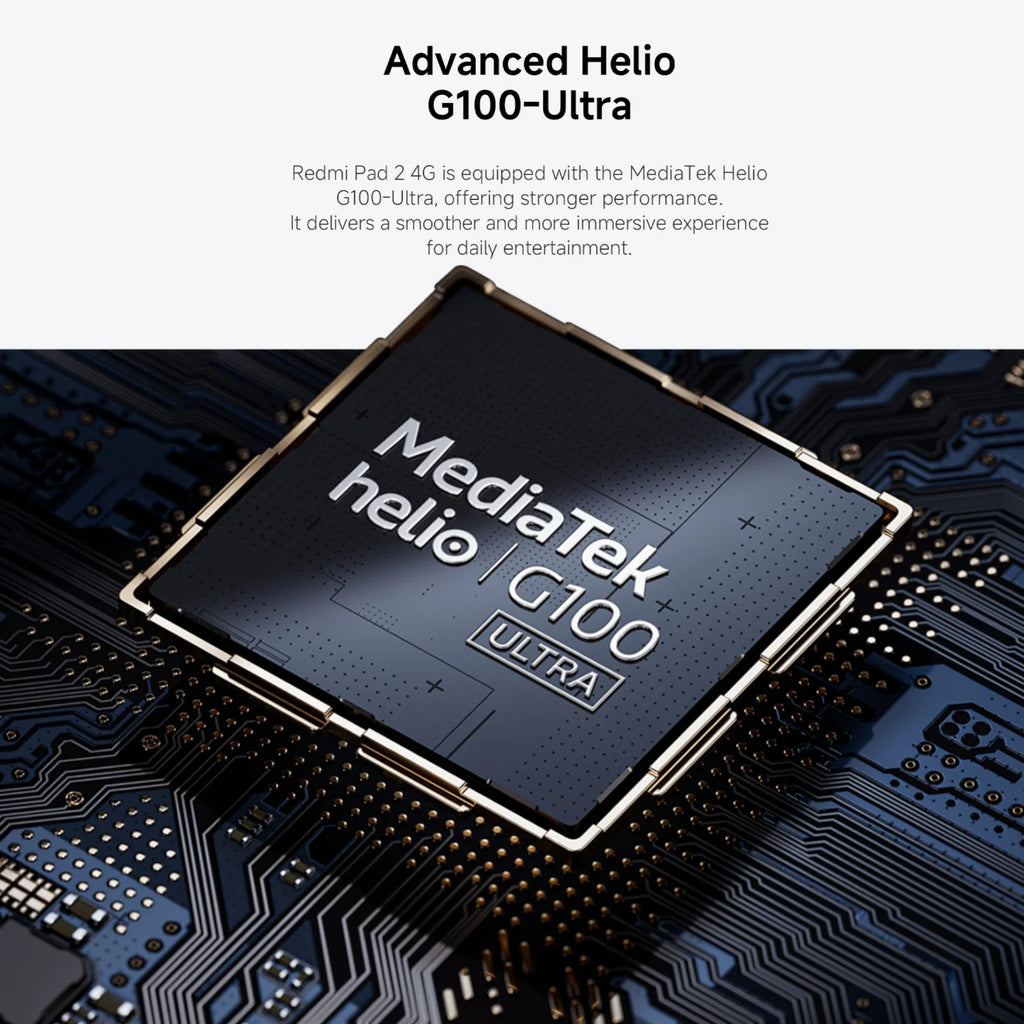 Xiaomi Redmi Pad 2 4G 4+128GB Global Version Tablet MediaTek Helio G100-Ultra 11" 90Hz 2.5K EyeCare Display 9000mAh 18W Charging