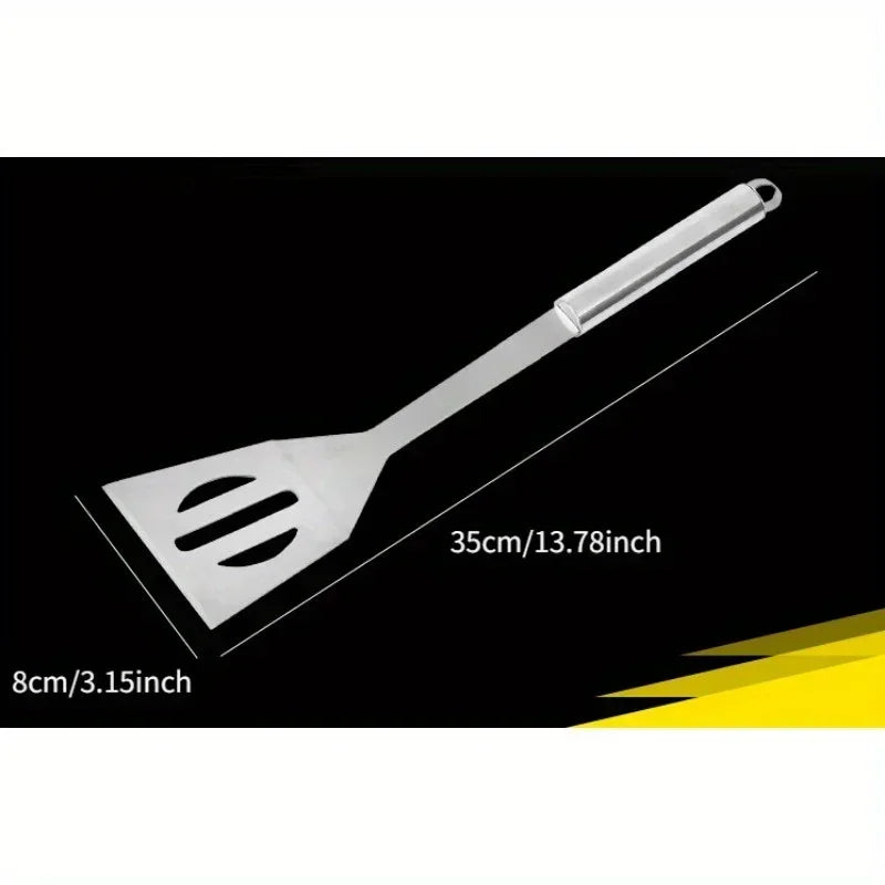 Stainless Steel Camping Barbecue Tool Set Portable Outdoor BBQ Utensils with Carry Bag Kitchen Forks Clips Shovels Grilling Kit