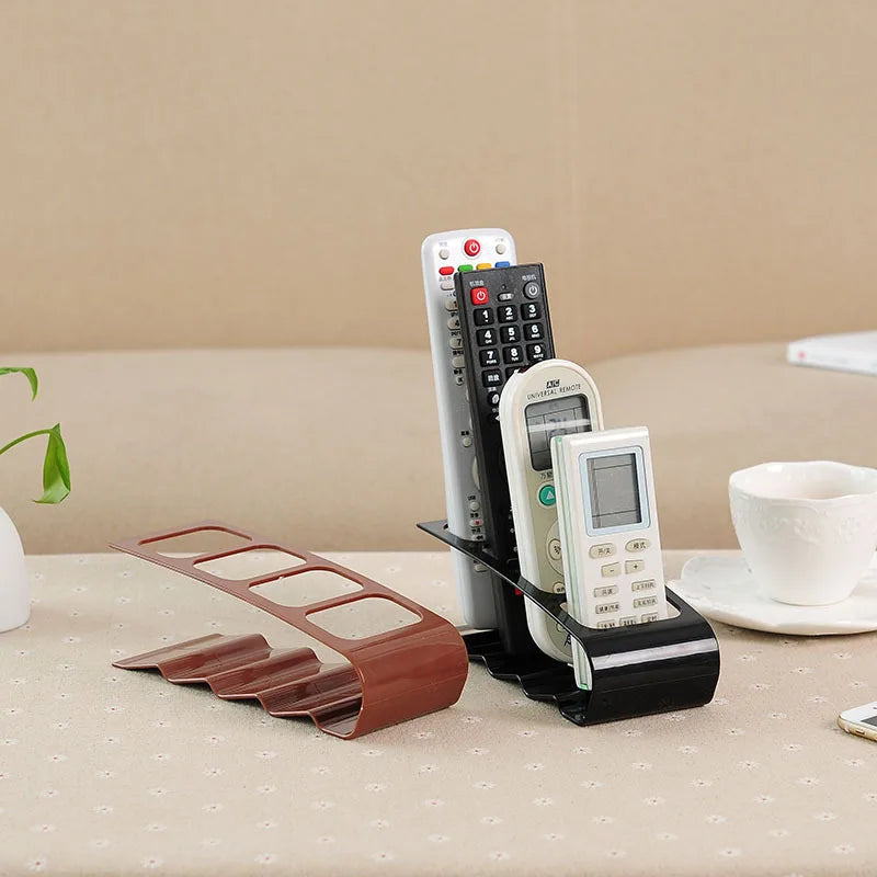 4 Compartment Remote Control Organizer Creative Desktop Storage Rack Plastic Holder Multi Purpose Desk Organizer